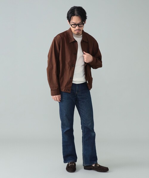 ブルゾン アウター *A VONTADE / コットンヘンプ ショートブルゾン メンズの画像
