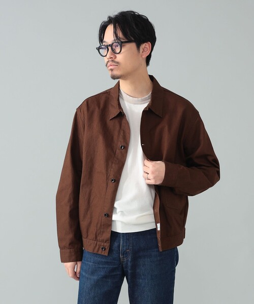 ブルゾン アウター *A VONTADE / コットンヘンプ ショートブルゾン メンズの画像