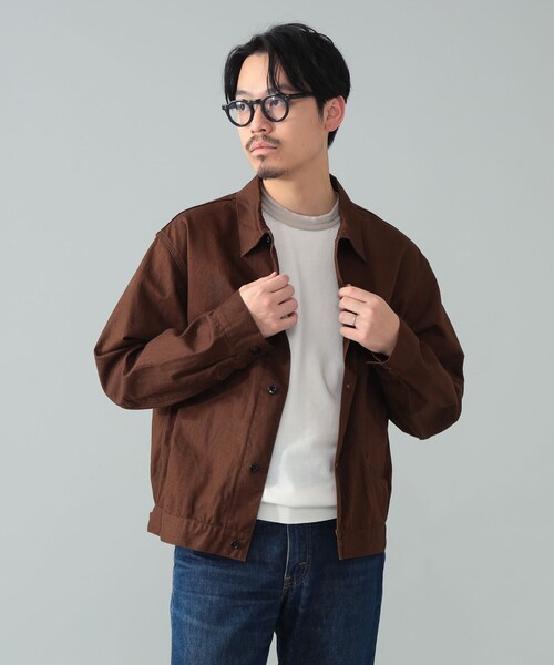 ブルゾン アウター *A VONTADE / コットンヘンプ ショートブルゾン メンズの画像