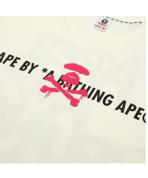 「AAPE BY A BATHING APE」 半袖Tシャツ - ブラック メンズ_画像6