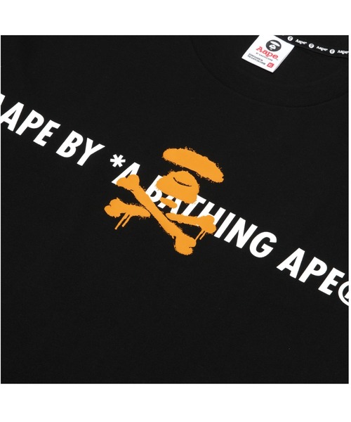 「AAPE BY A BATHING APE」 半袖Tシャツ - ブラック メンズ_画像9
