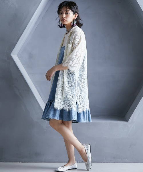「GEVS.」 半袖シャツ L アイボリー レディース_画像3
