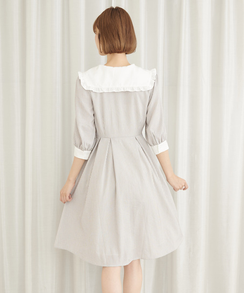 「TITTY&CO.」 半袖ワンピース MEDIUM ライトブルー レディース_画像3