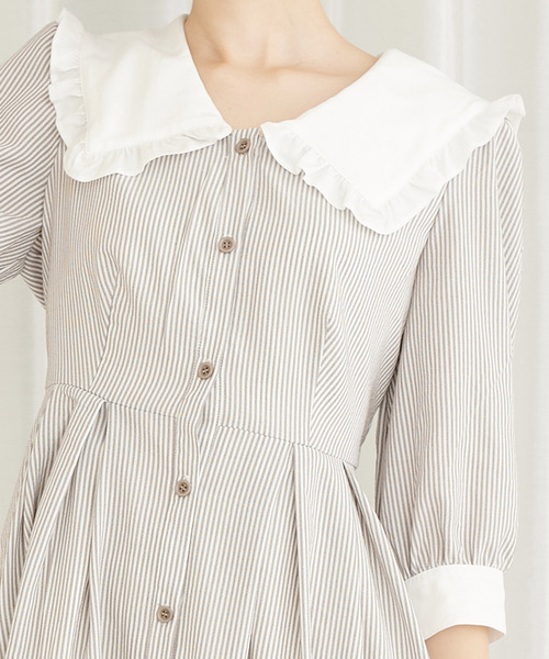 「TITTY&CO.」 半袖ワンピース MEDIUM ライトブルー レディース_画像4