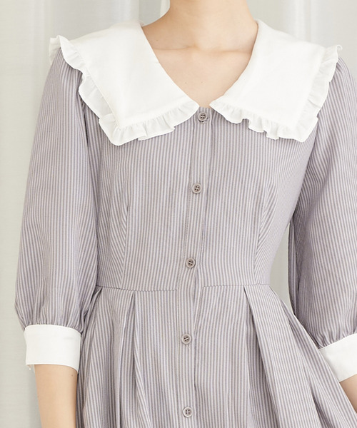 「TITTY&CO.」 半袖ワンピース MEDIUM ライトブルー レディース_画像6