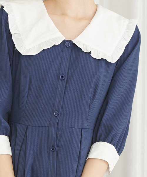 「TITTY&CO.」 半袖ワンピース MEDIUM ライトブルー レディース_画像8