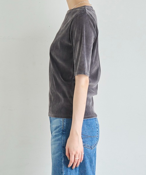 「meilmada」 半袖カットソー FREE チャコールグレー レディース_画像6