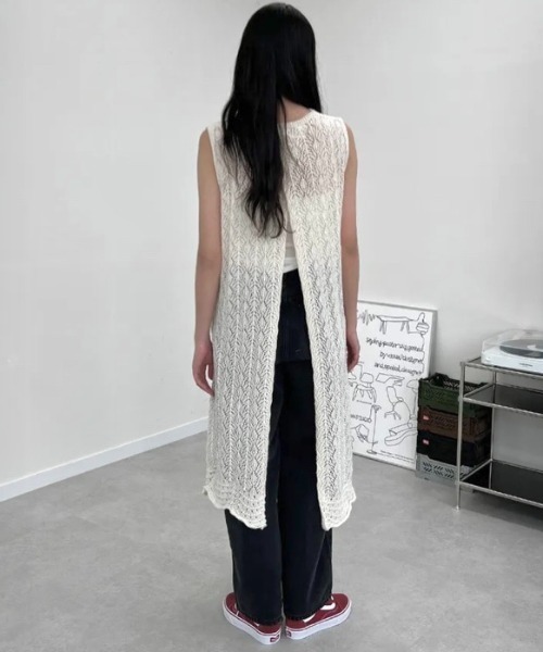 「LADY LIKE」 ニットワンピース M ホワイト レディース_画像2