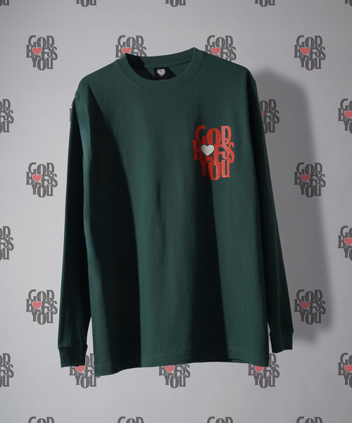 GOD BLESS YOU（ゴッドブレスユー） tシャツ GOD BLESS YOU HEART L/S