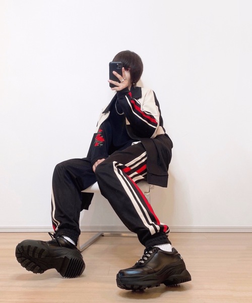 「ADRER」 カーディガン MEDIUM ブラック メンズの画像4