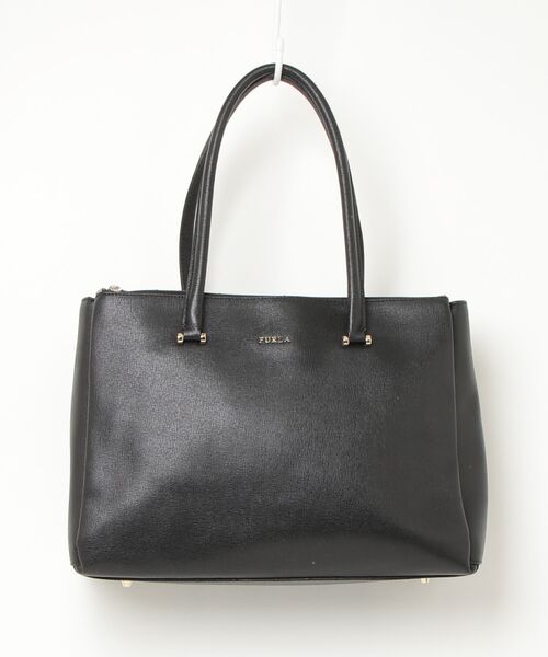 FURLA ブラック レザー トートバッグ フルラ FURLA バッグ （ブラック） -ファッション通販 FASHION WALKER