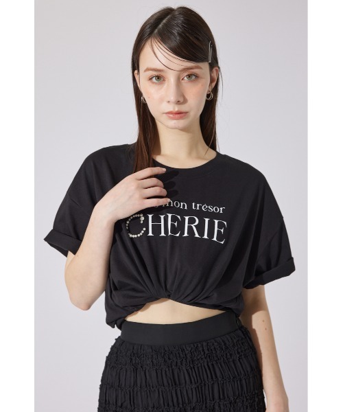 「rienda」 半袖Tシャツ FREE 杢グレー レディース_画像2