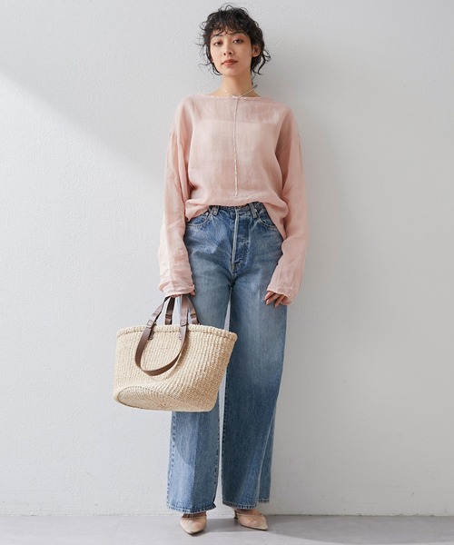 「Whim Gazette」 長袖ブラウス FREE ピンク レディース_画像4