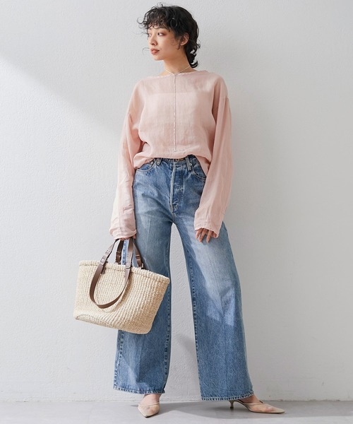 「Whim Gazette」 長袖ブラウス FREE ピンク レディース_画像8