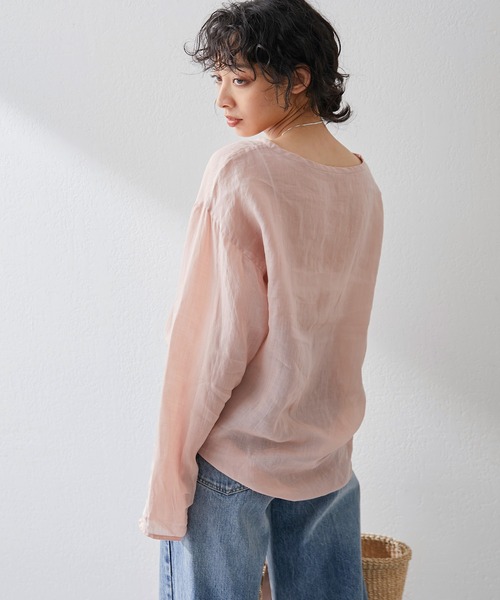 「Whim Gazette」 長袖ブラウス FREE ピンク レディース_画像9