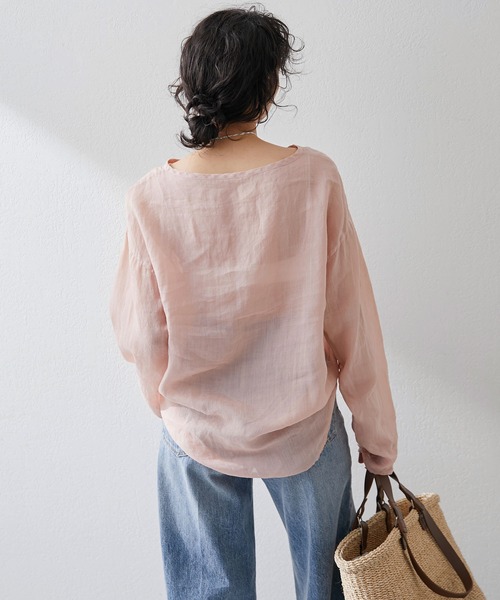 「Whim Gazette」 長袖ブラウス FREE ピンク レディース_画像10