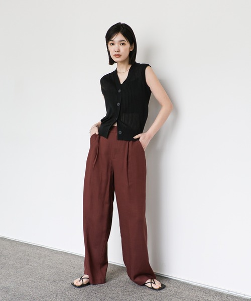 「select MOCA Et」 スラックス MEDIUM ベージュ レディース_画像2