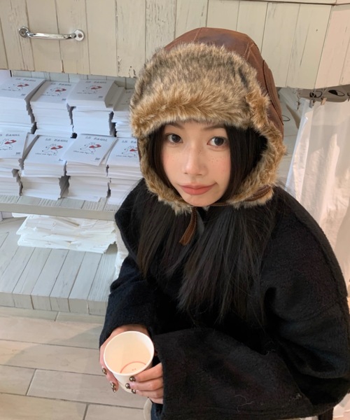 QOOZA ファプタファーハット ブラック QOOZA ファプタファーハット