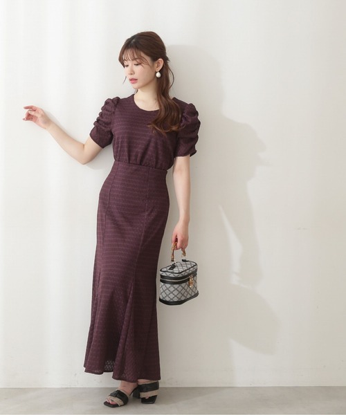 「PROPORTION BODY DRESSING」 半袖ブラウス MEDIUM ボルドー レディース_画像9