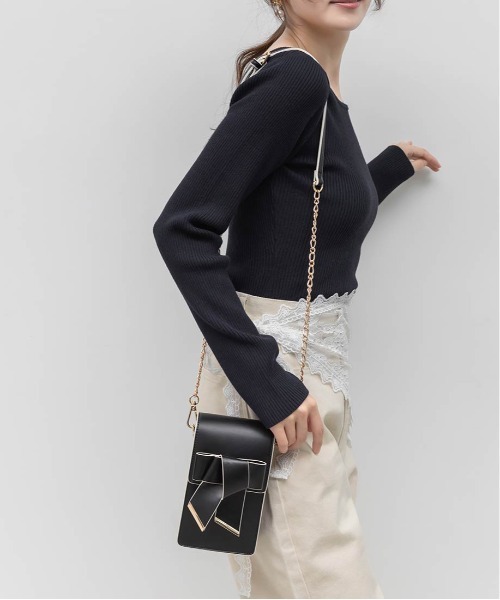 RANDA（ランダ） ショルダーバッグ バッグ リボンベルトミニショルダー