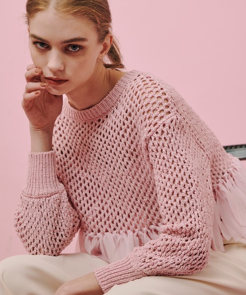 「LOULOU WILLOUGHBY」 長袖ニット 2 ブラック レディース_画像3