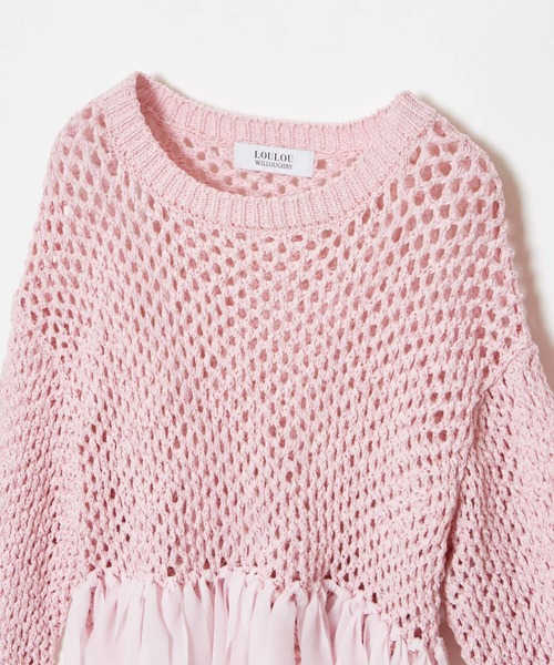 「LOULOU WILLOUGHBY」 長袖ニット 2 ブラック レディース_画像6