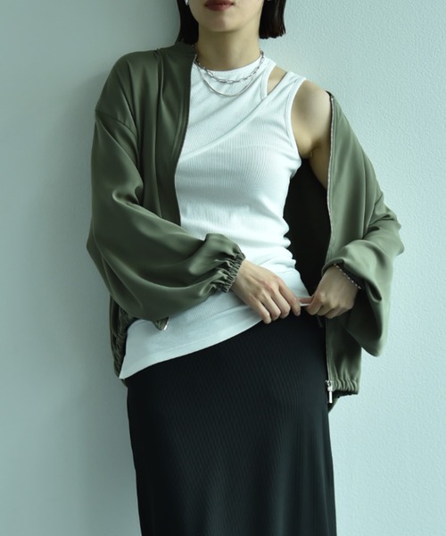 「INTERPLANET」 ブルゾン FREE カーキ レディース_画像8