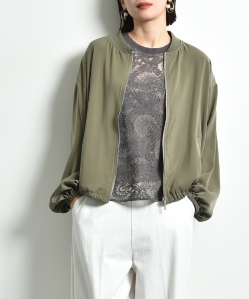 「INTERPLANET」 ブルゾン FREE カーキ レディース_画像9