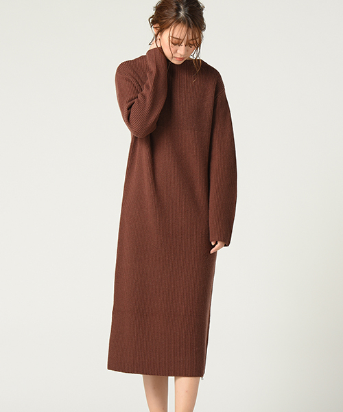 「Droite lautreamont」 ニットワンピース M パープル レディース_画像2