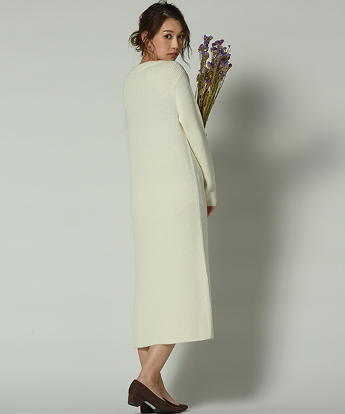 「Droite lautreamont」 ニットワンピース M パープル レディース_画像9