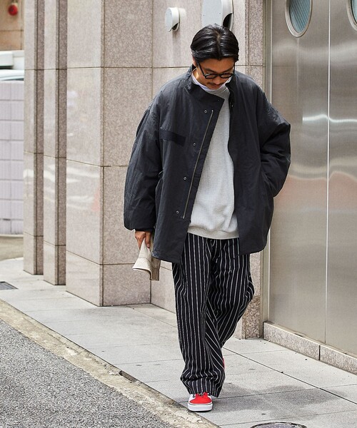 「FREAK'S STORE」 ミリタリーコート MEDIUM ブラック メンズ_画像9