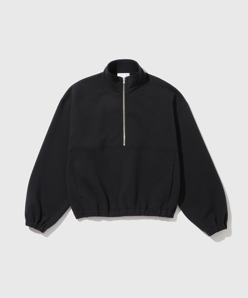 Adam et rope ダンボールスウェット ジップアップブルゾン ペプラム ADAM ET ROPE'（アダムエロペ） トレーナー スウェット ダンボール