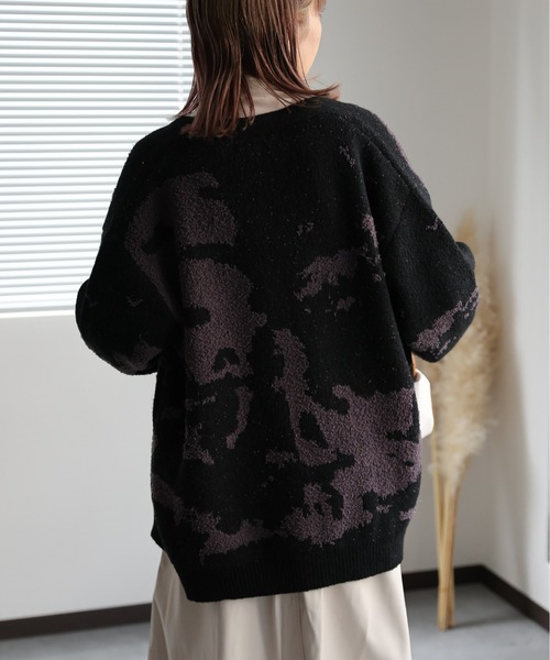 「ap retro」 ニットカーディガン FREE グレー レディース_画像6