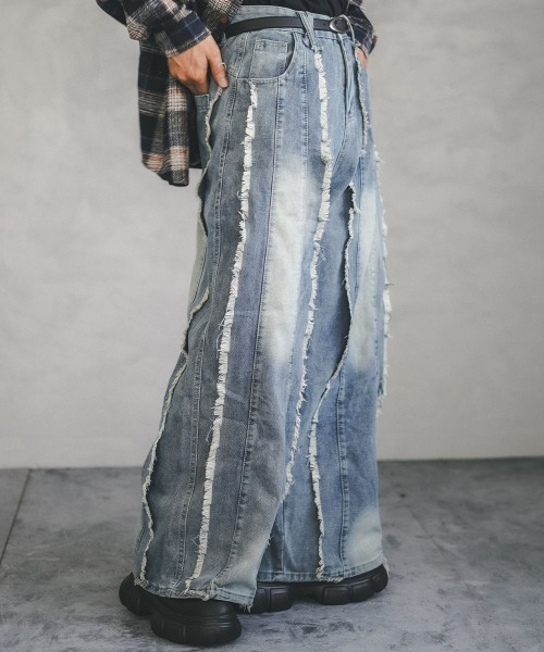 「Shoowtime」 デニムパンツ LARGE ライトブルー メンズ_画像5