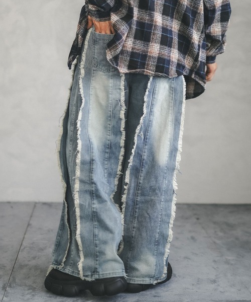 「Shoowtime」 デニムパンツ LARGE ライトブルー メンズ_画像6