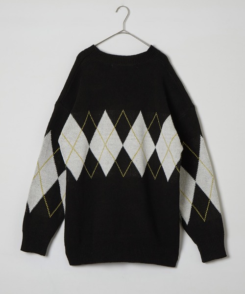 「Anchor Smith」 長袖ニット M ブラック メンズ_画像3