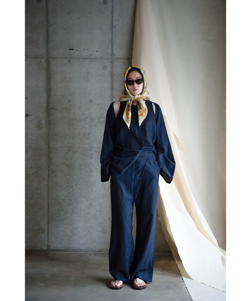 ワイドパンツ パンツ Linen Pants レディースの画像