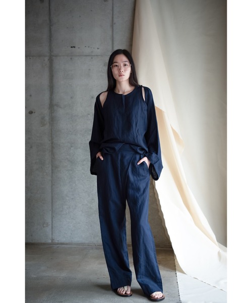 ワイドパンツ パンツ Linen Pants レディースの画像