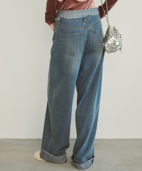 「Unitage」 デニムパンツ SMALL ブルー レディース_画像3