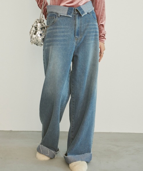 「Unitage」 デニムパンツ SMALL ブルー レディース_画像4