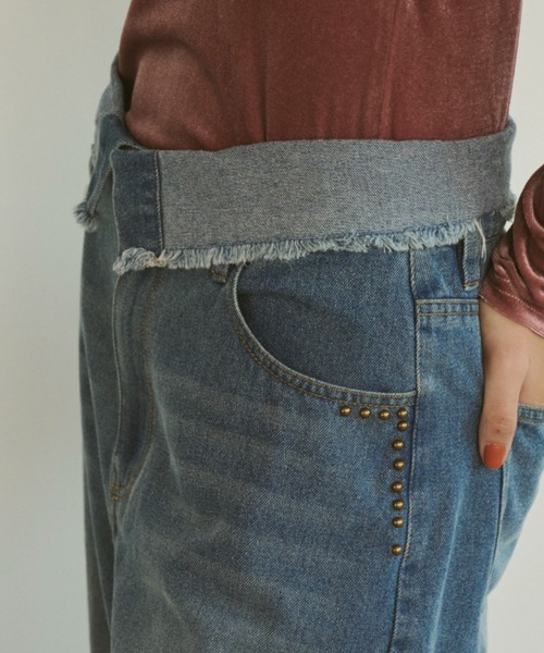 「Unitage」 デニムパンツ SMALL ブルー レディース_画像6