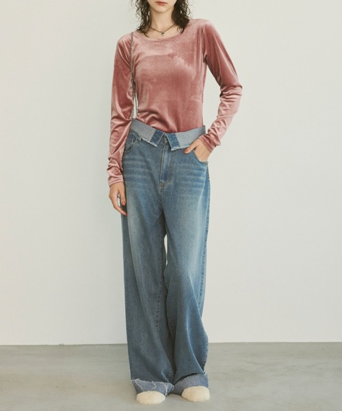 「Unitage」 デニムパンツ SMALL ブルー レディース_画像8