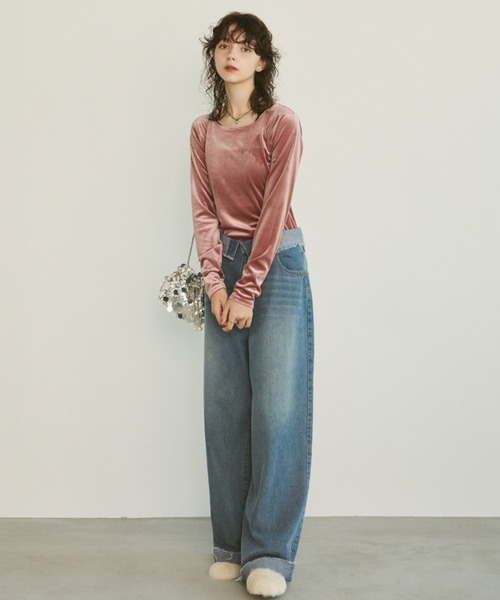 「Unitage」 デニムパンツ SMALL ブルー レディース_画像9