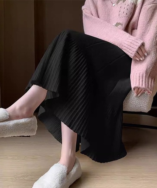 「Lace Ladies」 ニットスカート FREE ブラック レディース_画像5