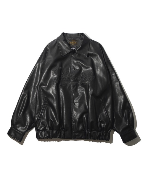 SUBCIETY ブラックレザー ジャケット Subciety（サブサエティ） ジャケット LARGE ブラック メンズ