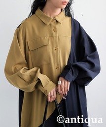 「antiqua」 長袖ワンピース ONESIZE ブラック レディースの画像2