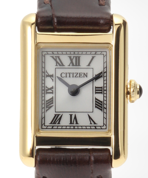 腕時計 CITIZEN Kii Classic Square EG2797-13A Yellow gold レディースの画像