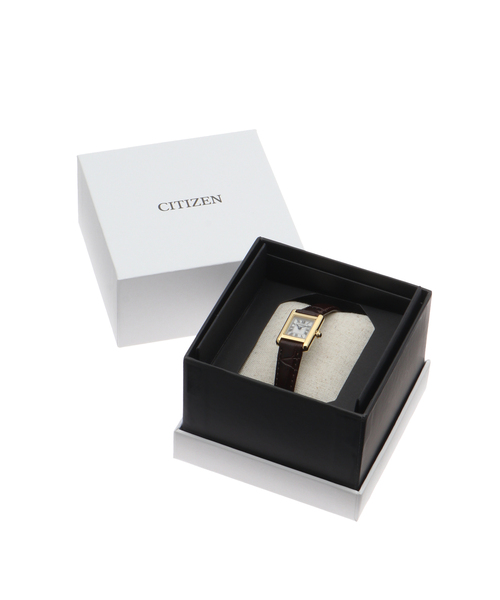腕時計 CITIZEN Kii Classic Square EG2797-13A Yellow gold レディースの画像
