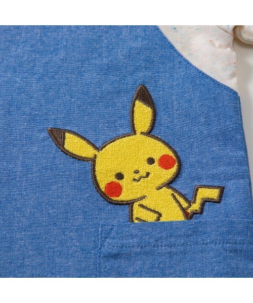 MEER ビックポケットロンパース ベビー服 ロンパース 半袖ロンパース サロペット型 monpoke モンポケ