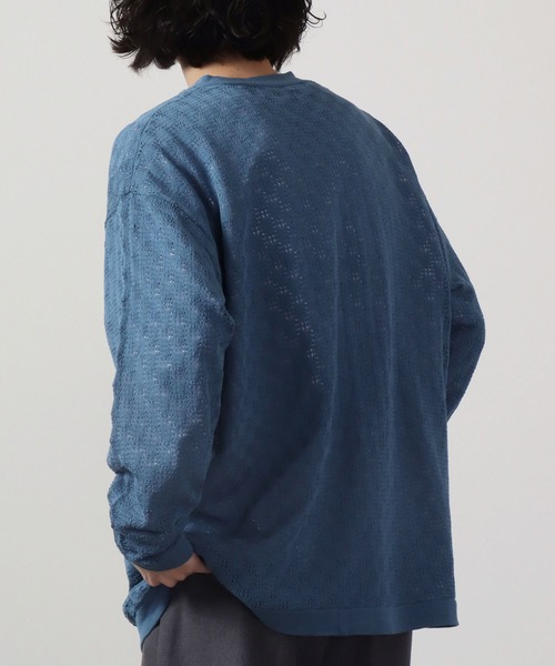 「FUNALIVE」 ニットカーディガン S チャコールグレー メンズ_画像7